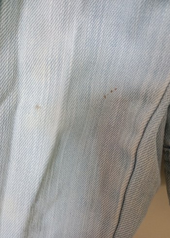 l Beden gri Renk Düğmeli Bej Kadın Denim Ceket