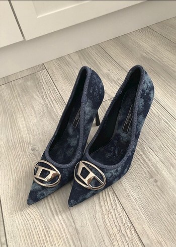 Kot desenli lacivert Stiletto