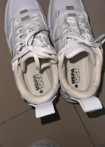 U.S.Polo ASSN. Beyaz Bağcıklı Spor Kadın Sneakers - Görsel 5