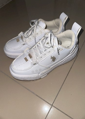 U.S.Polo ASSN. Beyaz Bağcıklı Spor Kadın Sneakers - Görsel 3
