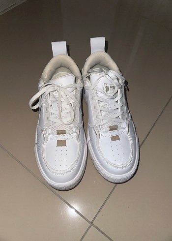 U.S.Polo ASSN. Beyaz Bağcıklı Spor Kadın Sneakers - Görsel 2