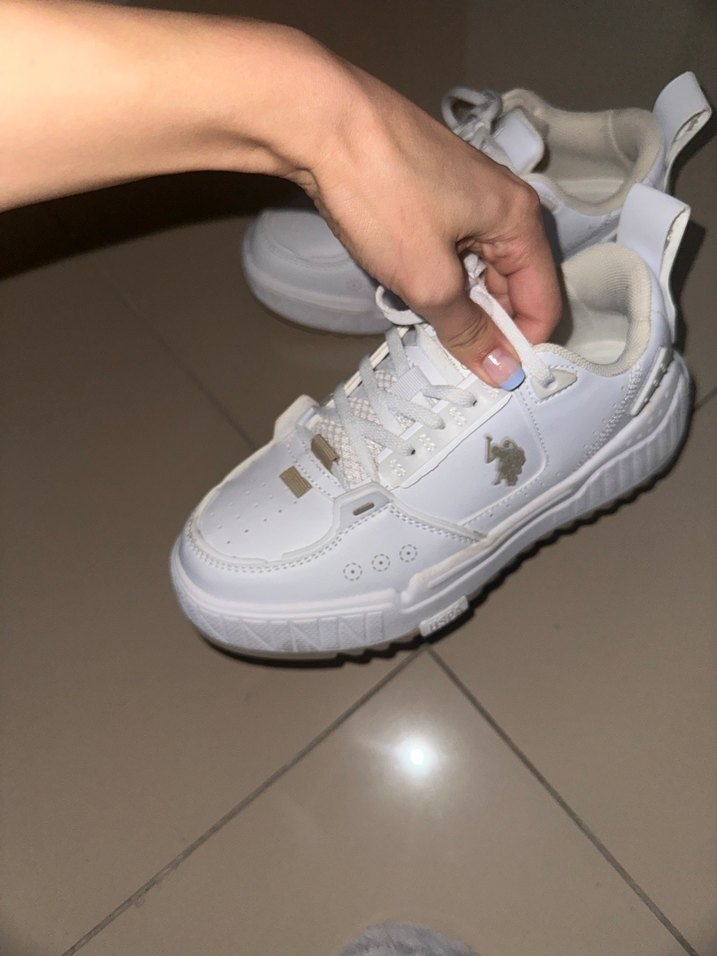 U.S.Polo ASSN. Beyaz Bağcıklı Spor Kadın Sneakers - Görsel 4