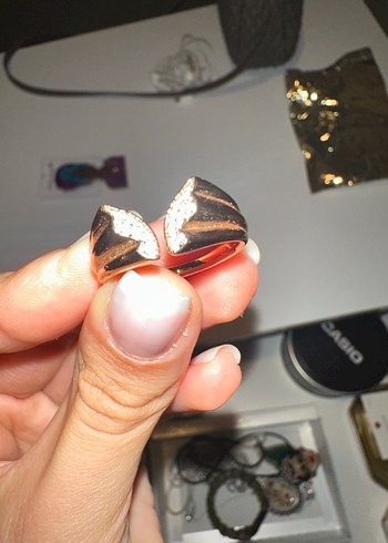 Bej Dantel Detaylı Minimalist Kadın Yüzük - Görsel 6