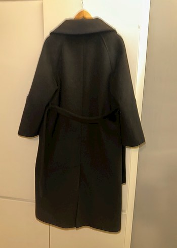 Siyah Düğmeli uzun  Kadın Kaban - Görsel 7