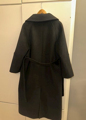 Siyah Düğmeli uzun  Kadın Kaban - Görsel 6