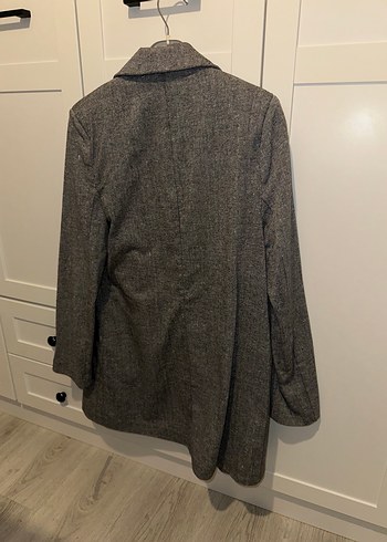 Gri  Kadın Keten Ceket - Görsel 4