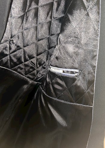 Siyah Süet Düğmeli Erkek Midi Kaban - Görsel 4