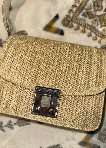 Bej Örgü Bohem Kadın Çanta - Görsel 2