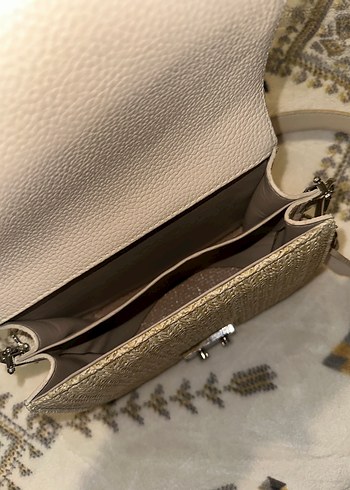 Bej Örgü Bohem Kadın Çanta - Görsel 4