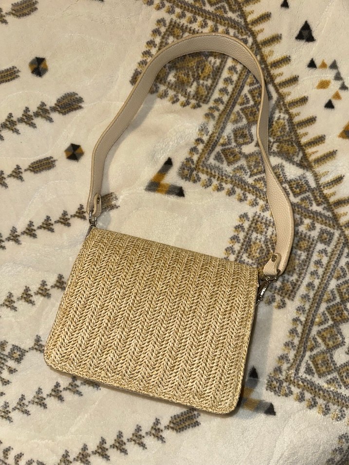 Bej Örgü Bohem Kadın Çanta - Görsel 3