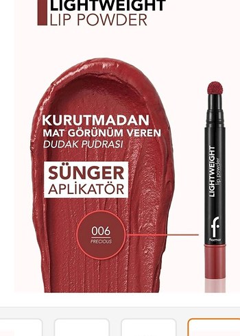 Flormar lip powder Ruj 006 - Görsel 5