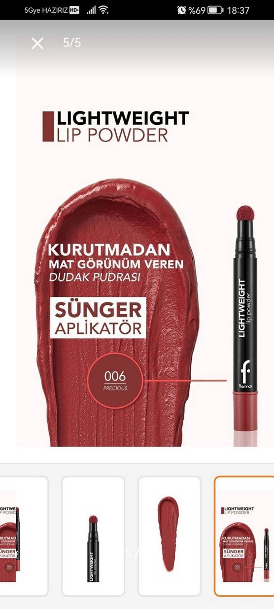 Flormar lip powder Ruj 006 - Görsel 5