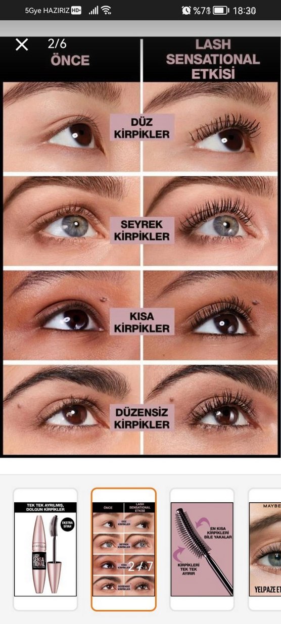 Maybelline Lash Sensational Siyah Maskara - Görsel 2