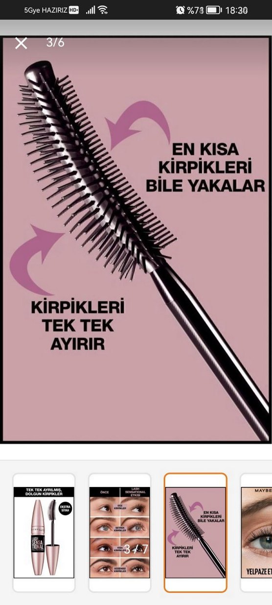 Maybelline Lash Sensational Siyah Maskara - Görsel 3