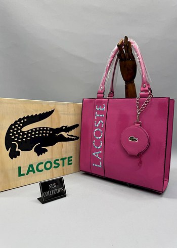 Lacoste Parlak Pembe Kadın Deri Çanta