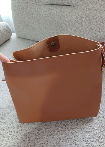 Beden Minimalist Kahverengi Deri Kadın Çanta