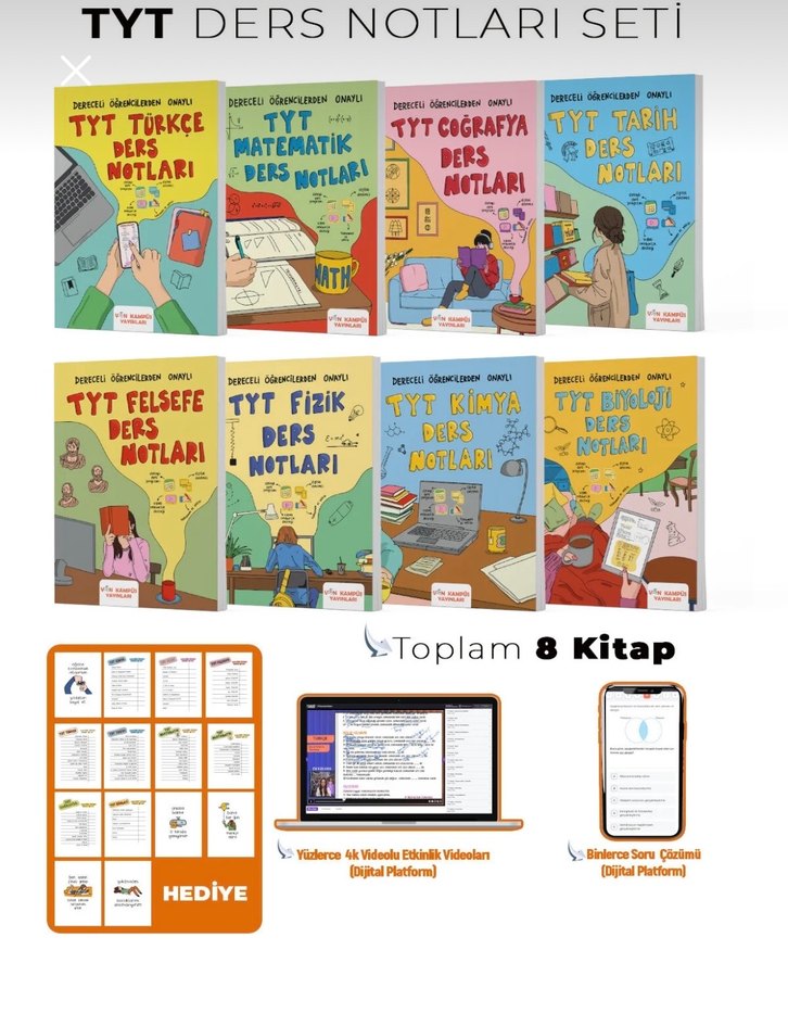 TYT Konu Anlatımlı Ders Notları Kitap Seti - Görsel 2