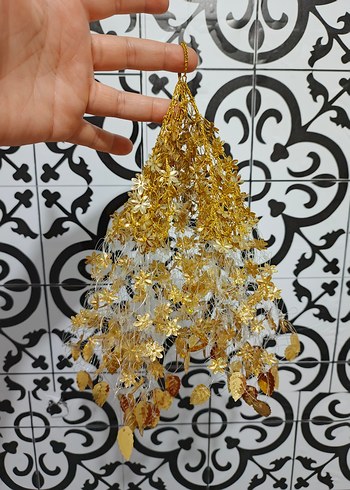 Altın Renkli gelin mendili - Görsel 2