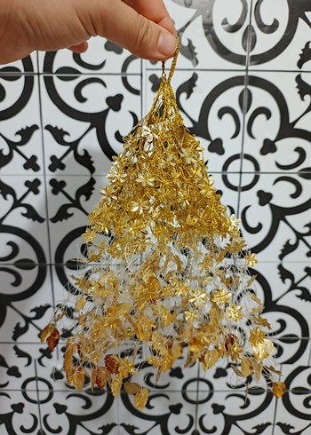 Altın Renkli gelin mendili - Görsel 3