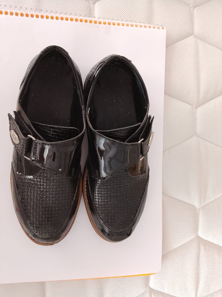 Siyah Erkek Klasik Yılan Desenli Tokalı Ayakkabı - Görsel 2