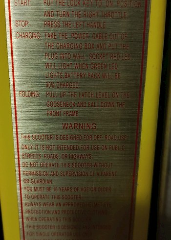 Sarı Çocuk Scooter'ı - Görsel 5