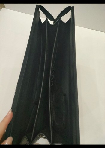 Önder Viyana lux saplı evrak çantası (Klasik Siyah Fermuarlı ) - Görsel 6