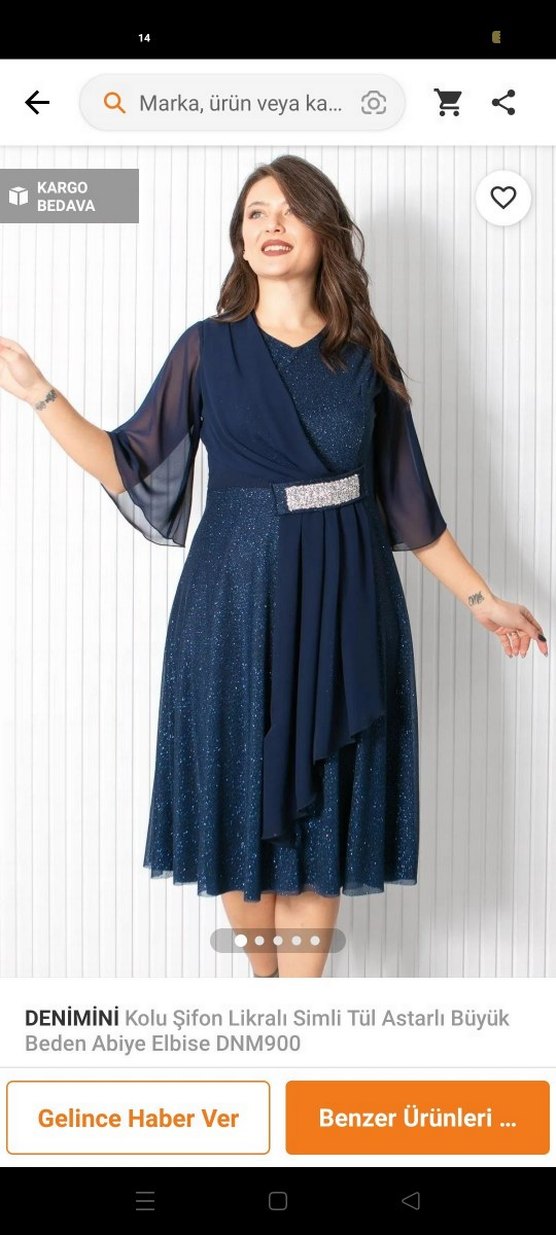 Parlak Lacivert Piliseli Uzun Abiye Elbise - Görsel 3