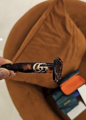 Gucci Kadın Kahverengi Parlak Gözlük - Görsel 6