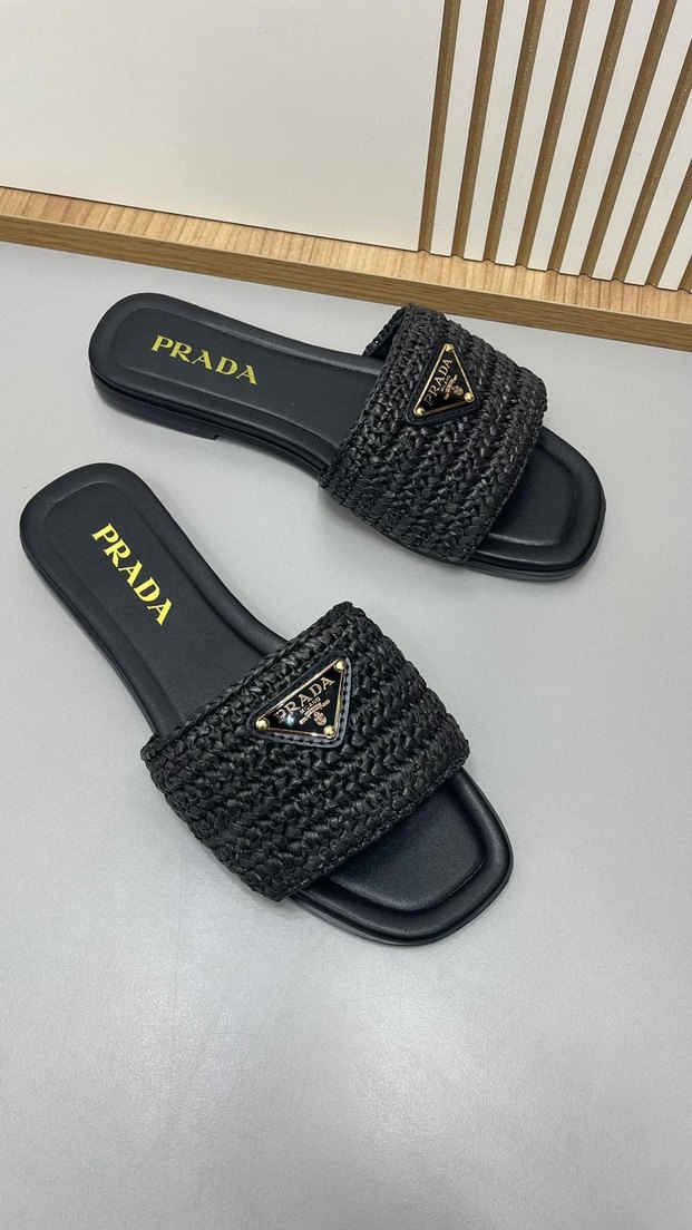 Bej Örgü Detaylı Dolgu Topuk Kadın Terlik - Görsel 4