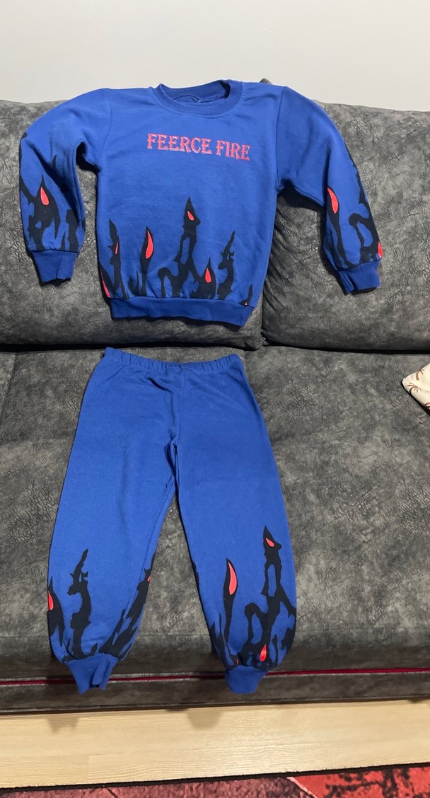 Mavi Erkek Çocuk Sweatshirt ve Eşofman Takımı - Görsel 2