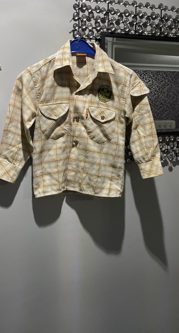 Erkek Çocuk Düğmeli Uzun Kollu Bej Gömlek - Görsel 3