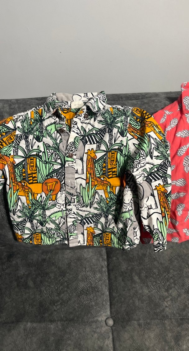 Erkek Çocuk Renkli Desenli Kısa Kollu Gömlek - Görsel 3