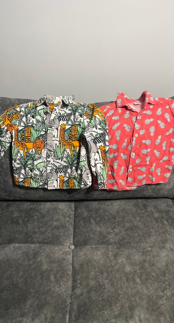 Erkek Çocuk Renkli Desenli Kısa Kollu Gömlek - Görsel 2