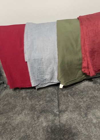 Gri Keten Kadın Şal - Görsel 2