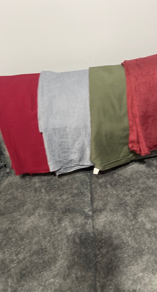 Gri Keten Kadın Şal - Görsel 2