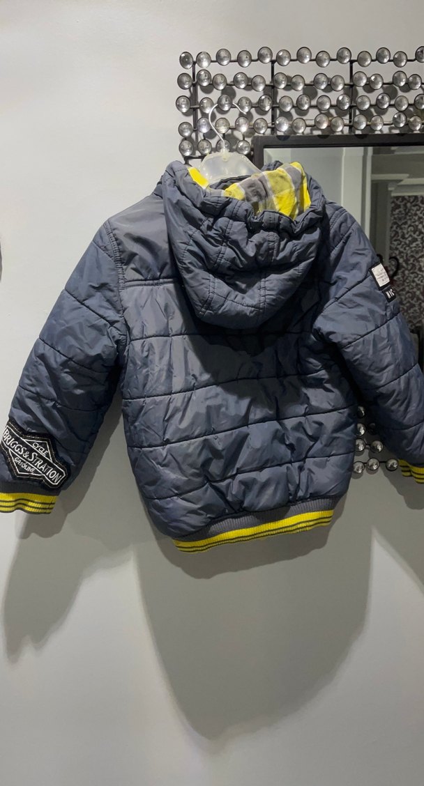 Gri Erkek Çocuk Düğmeli Mont - Görsel 3