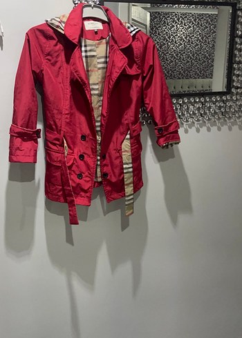 Bordo Düğmeli Kız Çocuk Ceket - Görsel 2