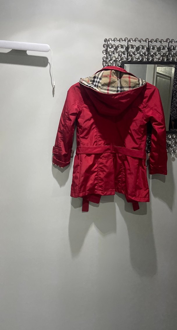 Bordo Düğmeli Kız Çocuk Ceket - Görsel 4