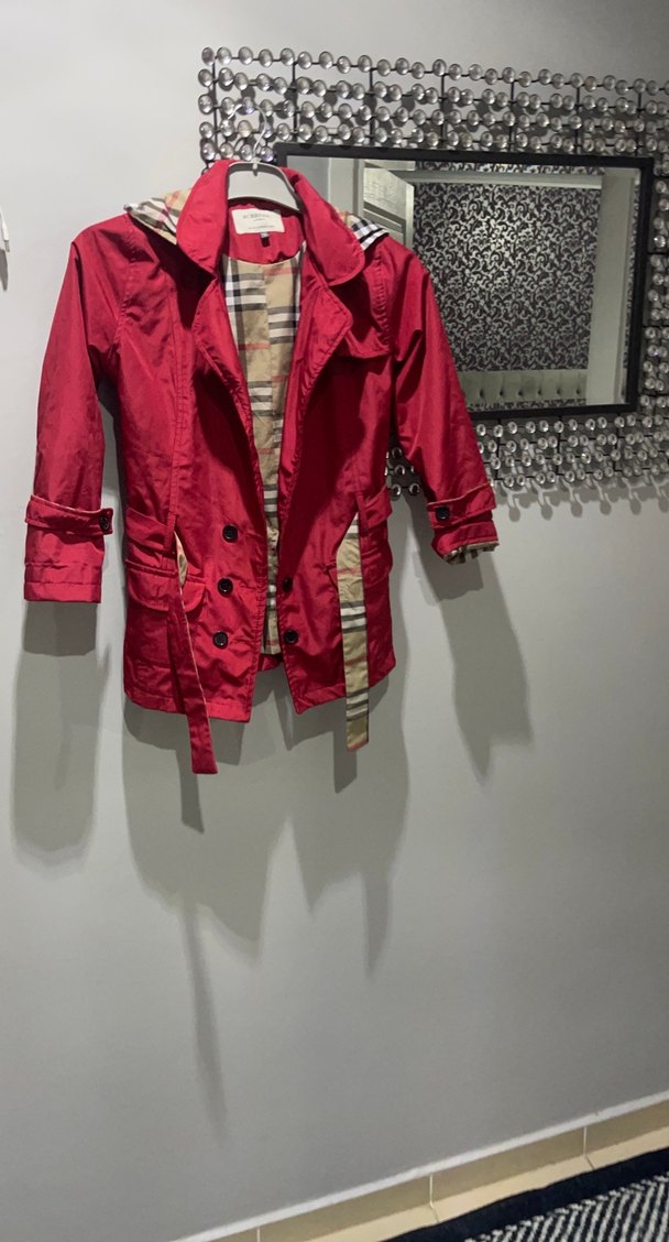 Bordo Düğmeli Kız Çocuk Ceket - Görsel 2