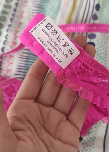 Nakışlı Pembe sütyen - Görsel 4