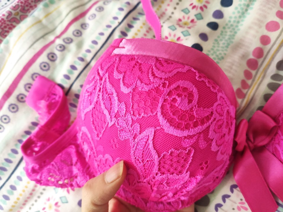 Nakışlı Pembe sütyen - Görsel 2