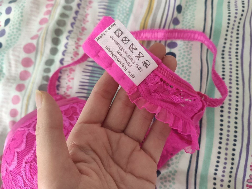 Nakışlı Pembe sütyen - Görsel 4