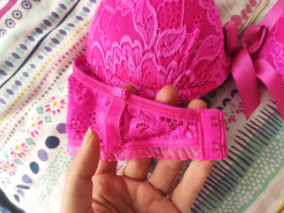 Nakışlı Pembe sütyen - Görsel 3