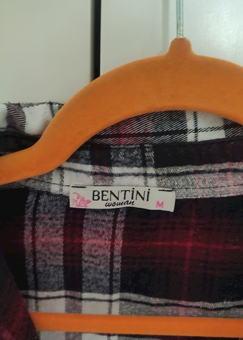 Bordo Ekoseli Uzun Kollu Kadın Gömlek Elbise - Görsel 2