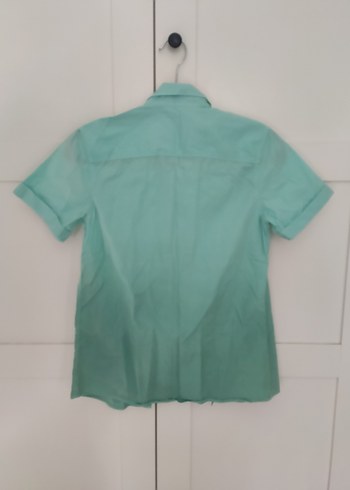 Turkuaz Erkek Çocuk Kısa Kollu Gömlek - Görsel 2