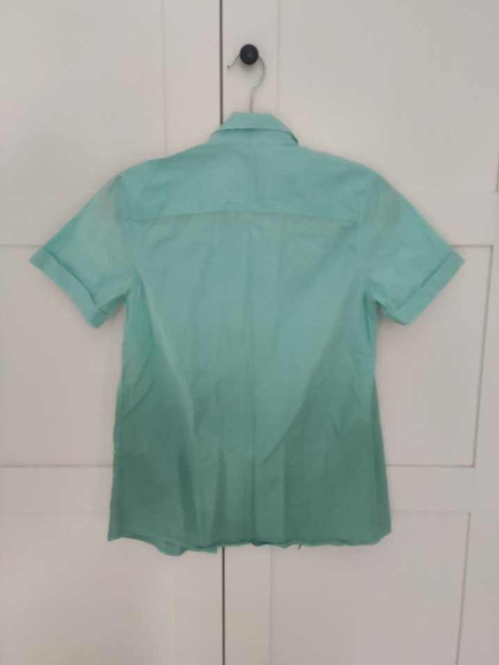 Turkuaz Erkek Çocuk Kısa Kollu Gömlek - Görsel 2