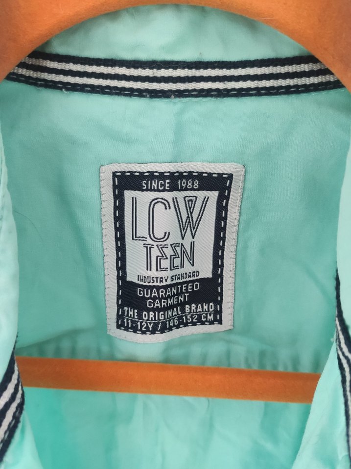 Turkuaz Erkek Çocuk Kısa Kollu Gömlek - Görsel 3