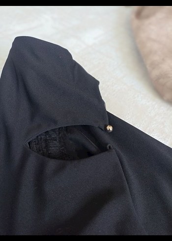 Drapeli Siyah Uzun Hamile Eteği - Görsel 6