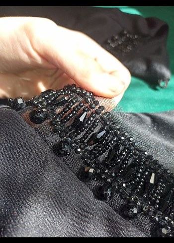 Drapeli Siyah Uzun Hamile Eteği - Görsel 5