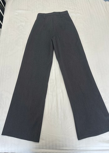34 Beden Gri Normal Boy Basic Kumaş Kadın Pantolon